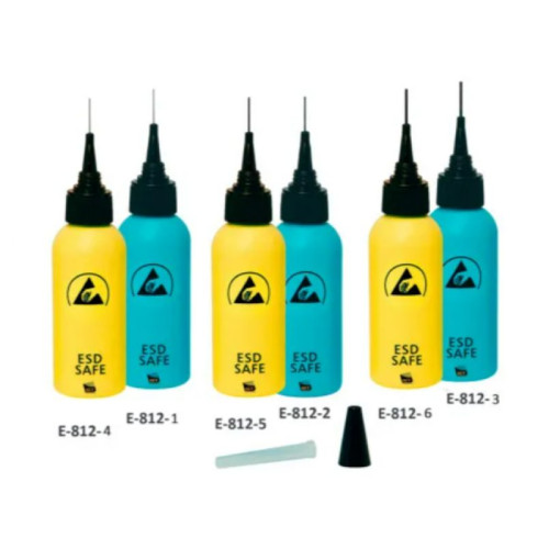 Антистатическая бутылка 60 мл с иглой (16G) голубая E812-1
