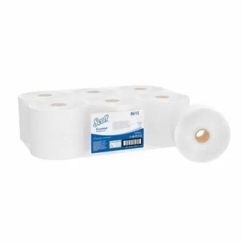 Туалетная бумага в больших рулонах (Scott Essential Mini Jumbo двухслойная12 рул х 200 м)